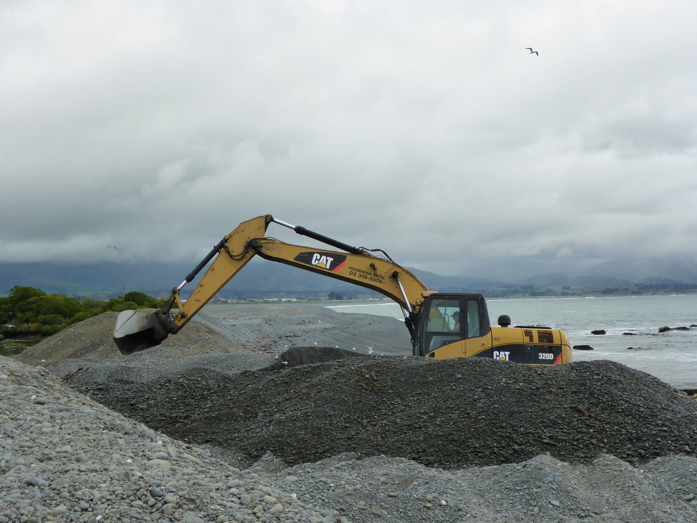 Heavy earth-moving machinery on a worksite